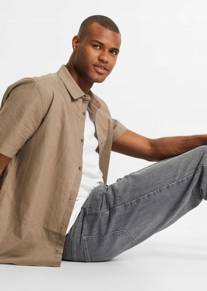 HA105 SPODNIE MĘSKIE JEANSOWE PROSTE 3/4 BONPRIX 62 SZARE zdjęcie 5