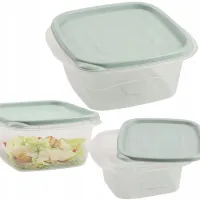 POJEMNIK OBIADOWY OMEGA 2,1L KWADRAT Z POKRYWKĄ DO PRZECHOWYWANIA ŻYWNOŚCI