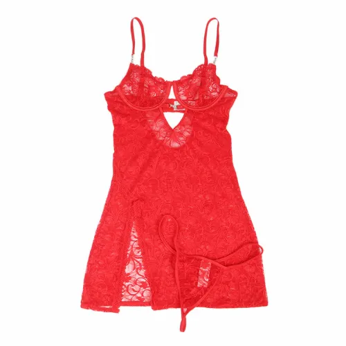 subblime babydoll 954208 koronkowa czerwona, regulowane ramiączka s/m na Arena.pl