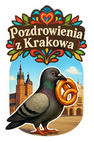 Magnes KRAKÓW Gołąbek Rynek Obwarzanek HDF drewno