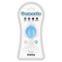 gemoria silicone butt plug (glow-in-the-dark) - blue