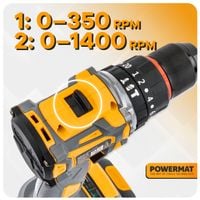 WIERTARKO WKRĘTARKA AKUMULATOROWA BEZSZCZOTKOWA UDAROWA 21V LED 2xAKU BITY