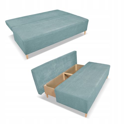 Kanapa sofa KIMO funkcja spania pojemnik Family Meble Anafi turkus sztruks na Arena.pl