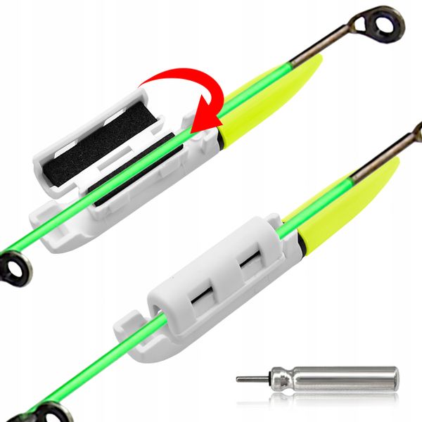 Świetlik elektroniczny sygnalizator brań na szczytówkę + bateria CR425 zdjęcie 12