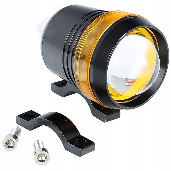 2 X Halogen Motocyklowy U3 Z Ringiem Pomarancz+Wł zdjęcie 6
