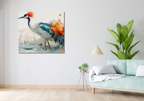 Obraz 100x90cm Żuraw w Akwareli na Arena.pl