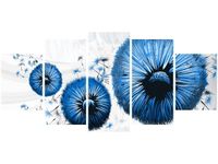 70CM 150CM OBRAZ 5 ELEM NIEBIESKIE DMUCHAWCE ŚCIENNY