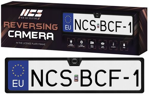 KAMERA COFANIA W RAMCE TABLICY REJESTRACYJNEJ 1280p AHD / NTSC FISHEYE 170° na Arena.pl