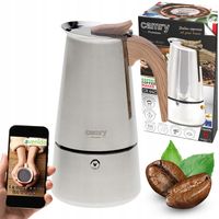 KAWIARKA ZAPARZACZ DO KAWY ESPRESSO Działa na Indukcja Gaz Stalowa 450ml