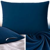POSZEWKA NA PODUSZKĘ 70x80 CM DUŻA MIĘKKA GŁADKA Z BAWEŁNĄ OEKO-TEX GRANATOWY
