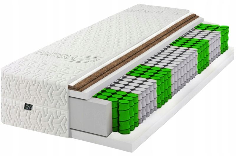 Materac twardy 100x200 CARBON MAX 2x KOKOS Pocket 7 stref zdjęcie 1