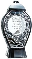 DUŻY Znicz Latarenka z grawerem na cmentarz, elegancka dla rodziców