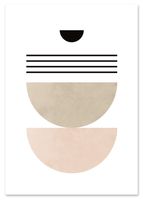 Plakat geometria boho róż 40x50 cm