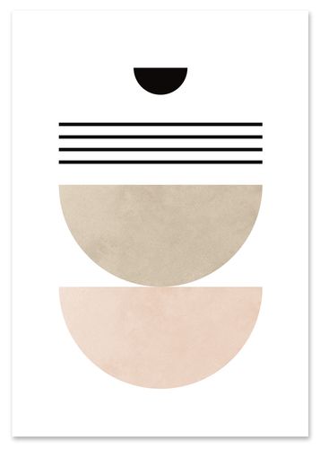 Plakat geometria boho róż 40x50 cm na Arena.pl