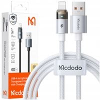 mcdodo kabel usb szybkie ładowanie do iphone lightning pd 36w 1m led biały