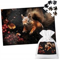 PUZZLE TRADYCYJNE - ZWIERZĘTA DZIKIE LEŚNE WIEWIÓRKA - 120 el