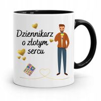 Kubek Czarny Prezent Dla Dziennikarza Reportera Z Nadrukiem Ze Zdjęciem