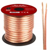 PRZEWÓD GŁOŚNIKOWY DWUŻYŁOWY AUDIO KABEL PROFESJONALNY HQ 2x2,5 ROLKA 25m