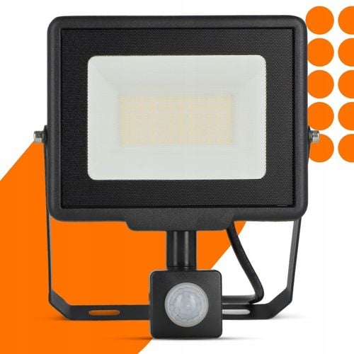 Naświetlacz LED SLIM 50W Halogen z CZUJNIK RUCHU Zmierzchu Reflektor na Arena.pl