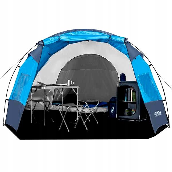 Namiot Turystyczny Kempingowy 4 Osobowy Wodoodporny Tropik Dwa Wejścia zdjęcie 16