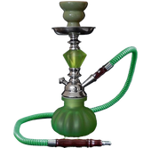 Shisha Szisza Fajka Wodna Hookah Kryształ z Jednym Wężem Zielona