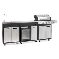 KUCHNIA GAZOWA BRENNER GRILL PREMIUM Z LODÓWKĄ, SZAFKĄ I KRANEM