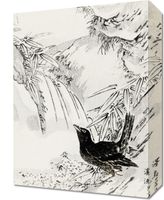 Obraz 30x40cm Eastern Rook, Kashu Japoński Vintage do Salonu