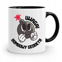 Kubek Czarny Dla Geodety Bombowy Geodeta Z Nadrukiem Ze Zdjęciem