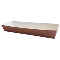 tacka na frytki 27x6,5x4cm kraft-biała 100szt abc-pak