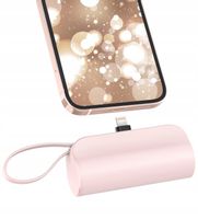 MINI POWER BANK ZE ZŁĄCZEM LIGHTNING 5000MAH KIESZONKOWY POWERBANK 20W