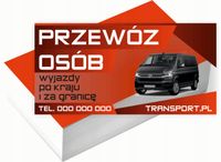 Wizytówki firmowe 200 szt duży wybór wzorów PRZEWÓZ OSÓB
