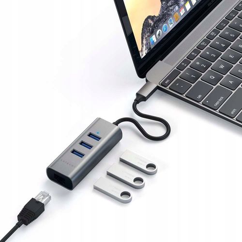 Hub USB Satechi Aluminium Hub 2in1 USB-C na Arena.pl
