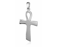 Srebrny krzyżyk krzyż egipski ankh gładki polerowany połysk srebro 925 KKS0085