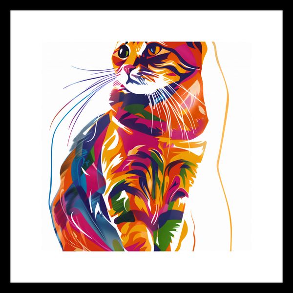 Plakat 20x20cm Nasycony Kot zdjęcie 3