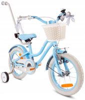Rower dziecięcy SUN BABY Heart bike 14 cali dla dziewczynki Błękitny