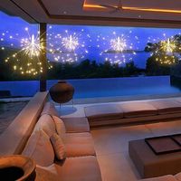 Lampki Fajerwerki choinkowe LED 5 GWIAZD 600 LED