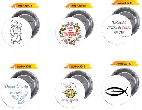 Przypinki buttony RELIGIJNE- BŁOGOSŁAWIENI na Arena.pl