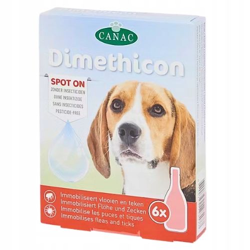 Krople dla PSA na Pchły i Kleszcze Dimeticon Canac 6 dawek x 1ml na skórę na Arena.pl
