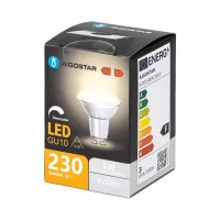 Żarówka LED GU10 3W 2700K 230lm ściemnialna szklany klosz energooszczędna do salonu