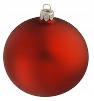 Bombki Choinkowe Czerwone Szklane CZERWONY MAT 10 cm ciemna czerwień 6 szt.