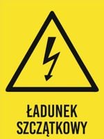 Tablica informacyjna Ładunek szczątkowy grawer piktogram 20x15cm duży wybór