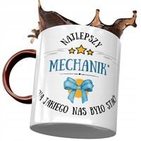 Kubek Bordowy Dla Mechanika Najlepszy Mechanik Z Nadrukiem Ze Zdjęciem