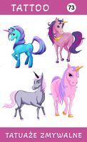 Tatuaże zmywalne Jednorożec