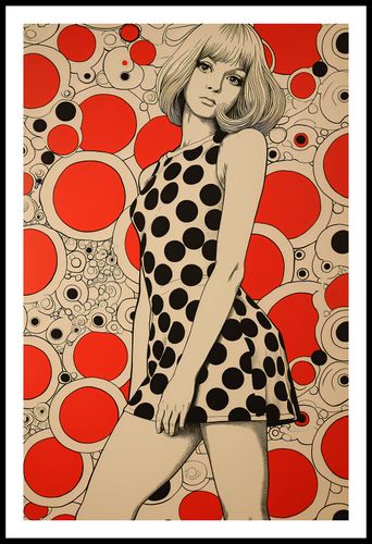 Plakat 56,6x86,4cm Czerwone Kropki na Arena.pl