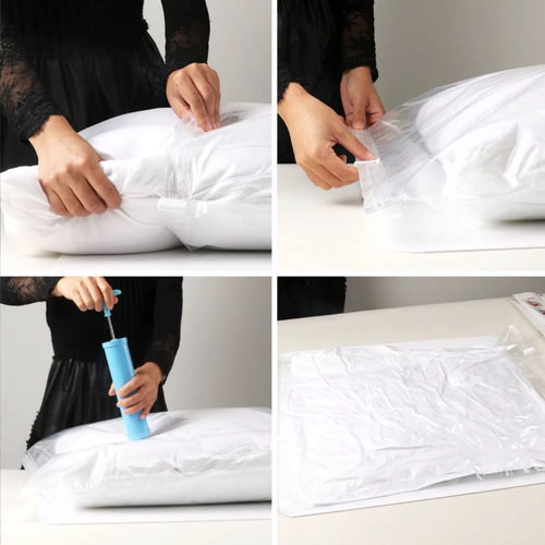 Solidny worek próżniowy na pościel ubrania koce wielokrotnego użytku 80x100 na Arena.pl