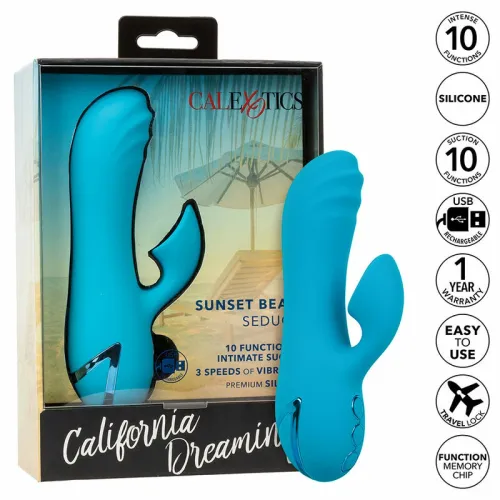 calexotics sunset beach seducer stymulator 10 trybow, silikon niebieski na Arena.pl