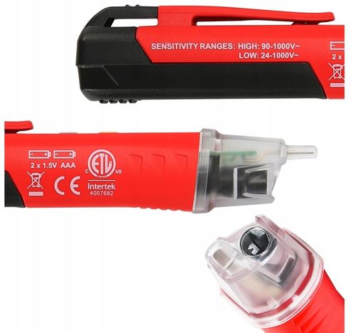 Bezdotykowy tester próbnik napięcia UNI-T UT12D-EU 24-1000V AC DETEKTOR na Arena.pl