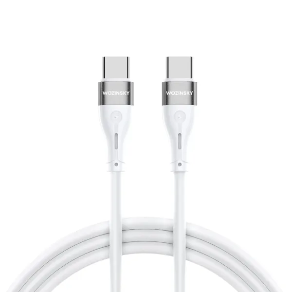 Kabel Wozinsky WSTCC2 USB-C / USB-C PD 65W 2 m - biały zdjęcie 1