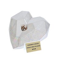 Nowoczesna ceramiczna urna na prochy w kształcie serca Tabliczka  Tak