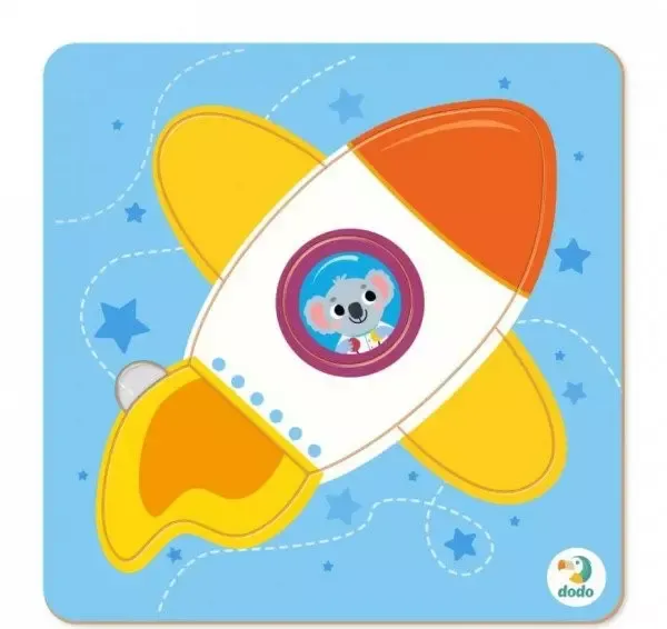 DODO. Puzzle sorter mini 5 elementów, rakieta zdjęcie 2